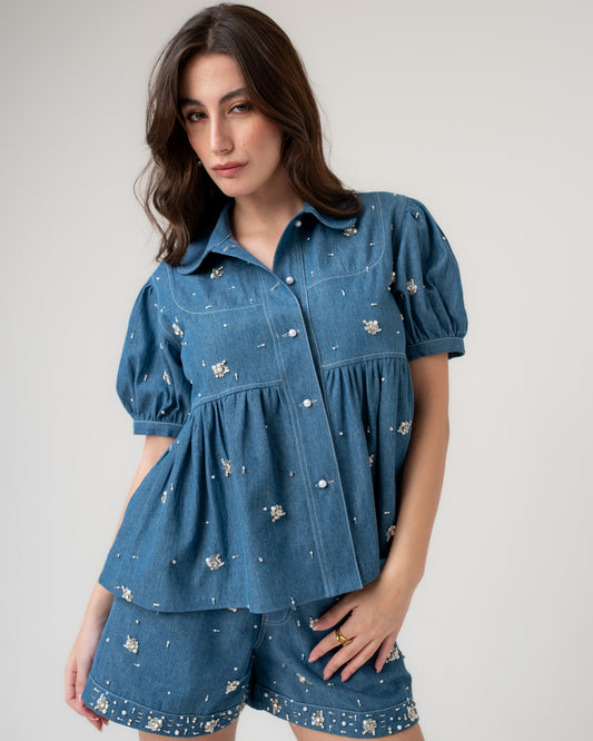 Bijou Puff-Sleeved Top