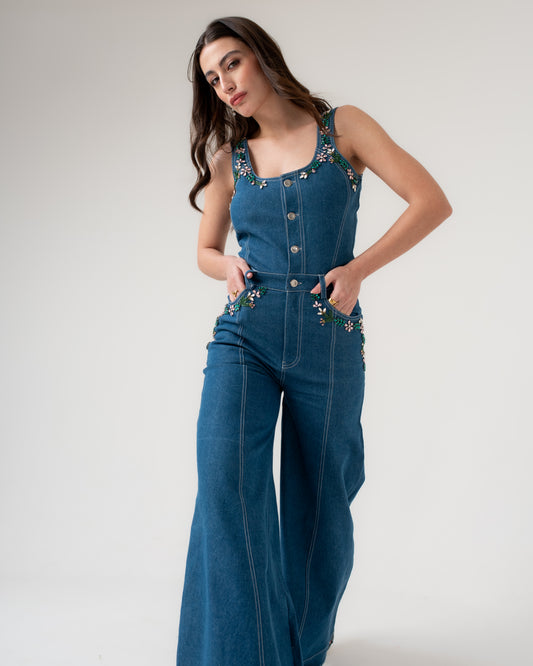 Floral Embellished Jumpsuit