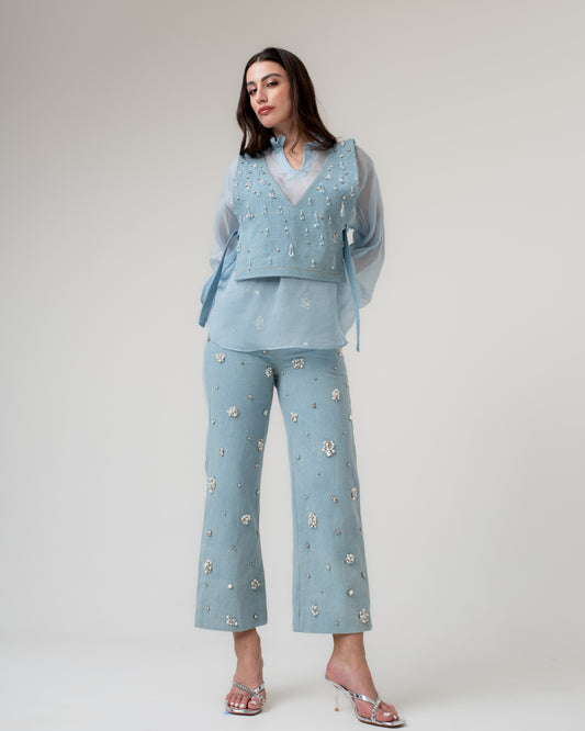 Crystal Denim Co-ord Set