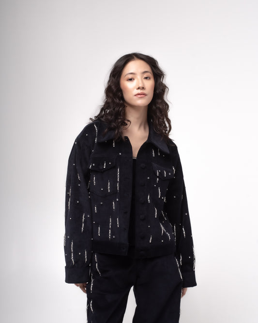 Embellished corduroy jacket
