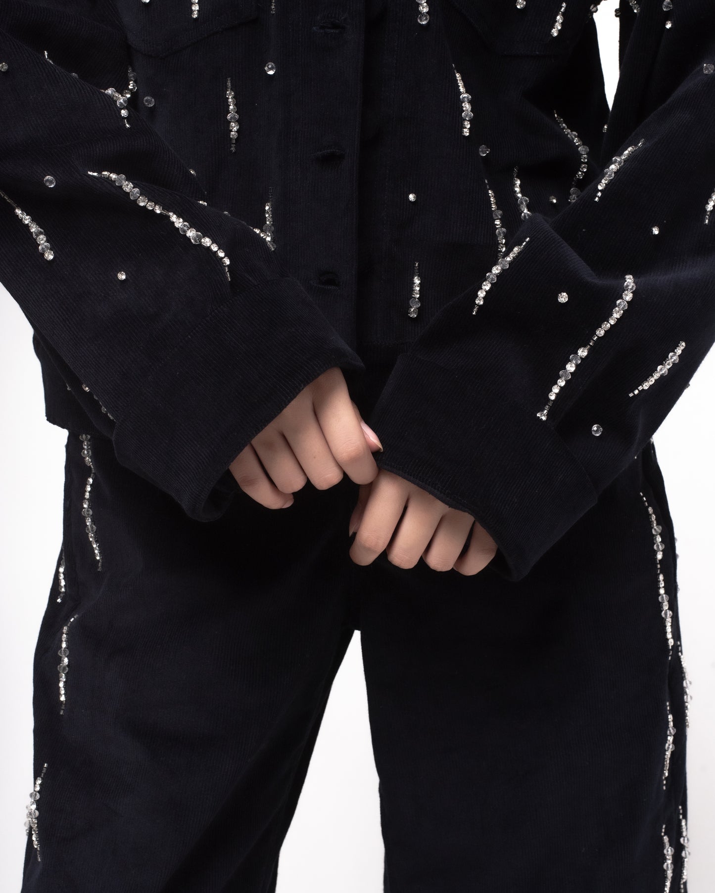 Embellished corduroy jacket