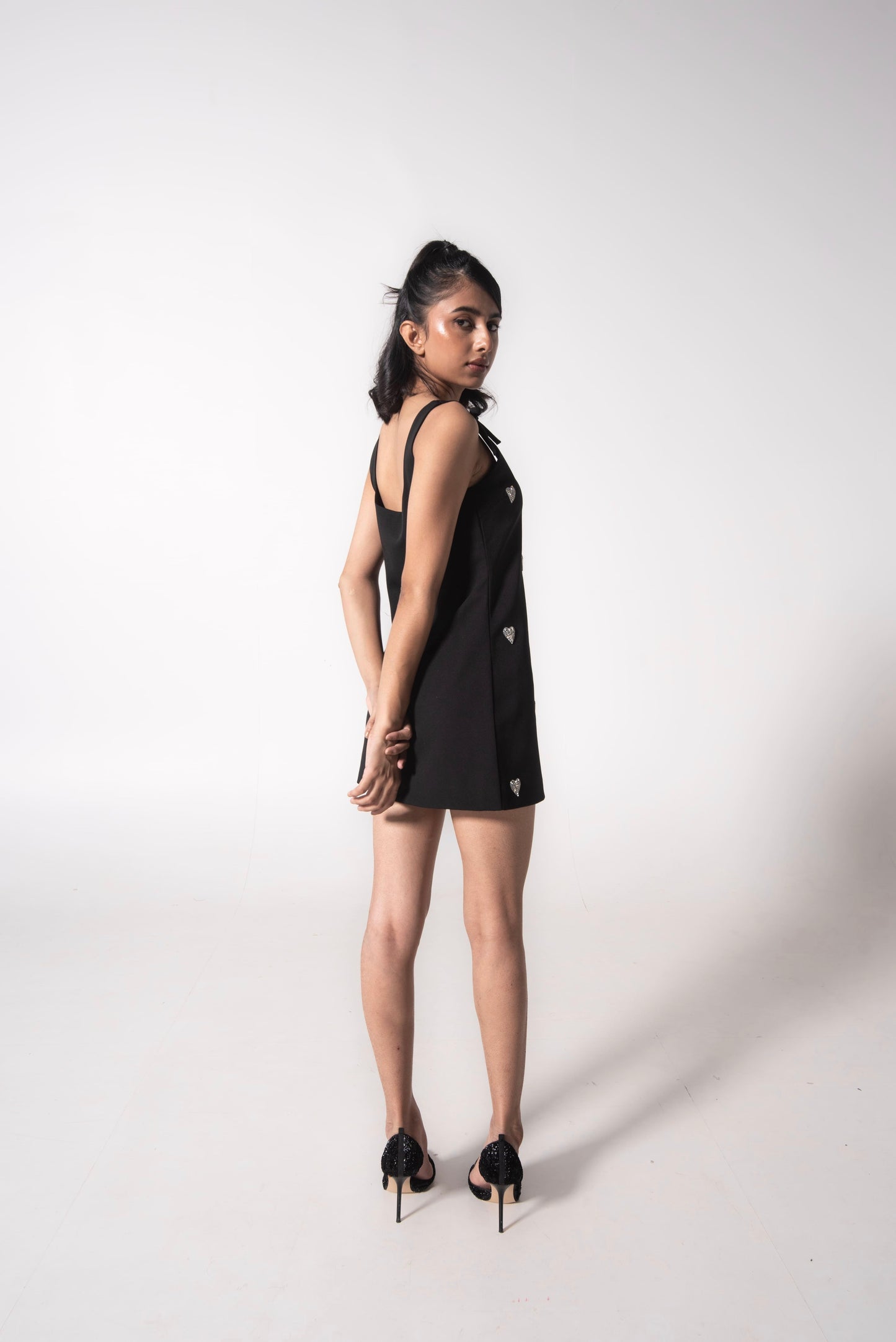 Mini dress with hearts