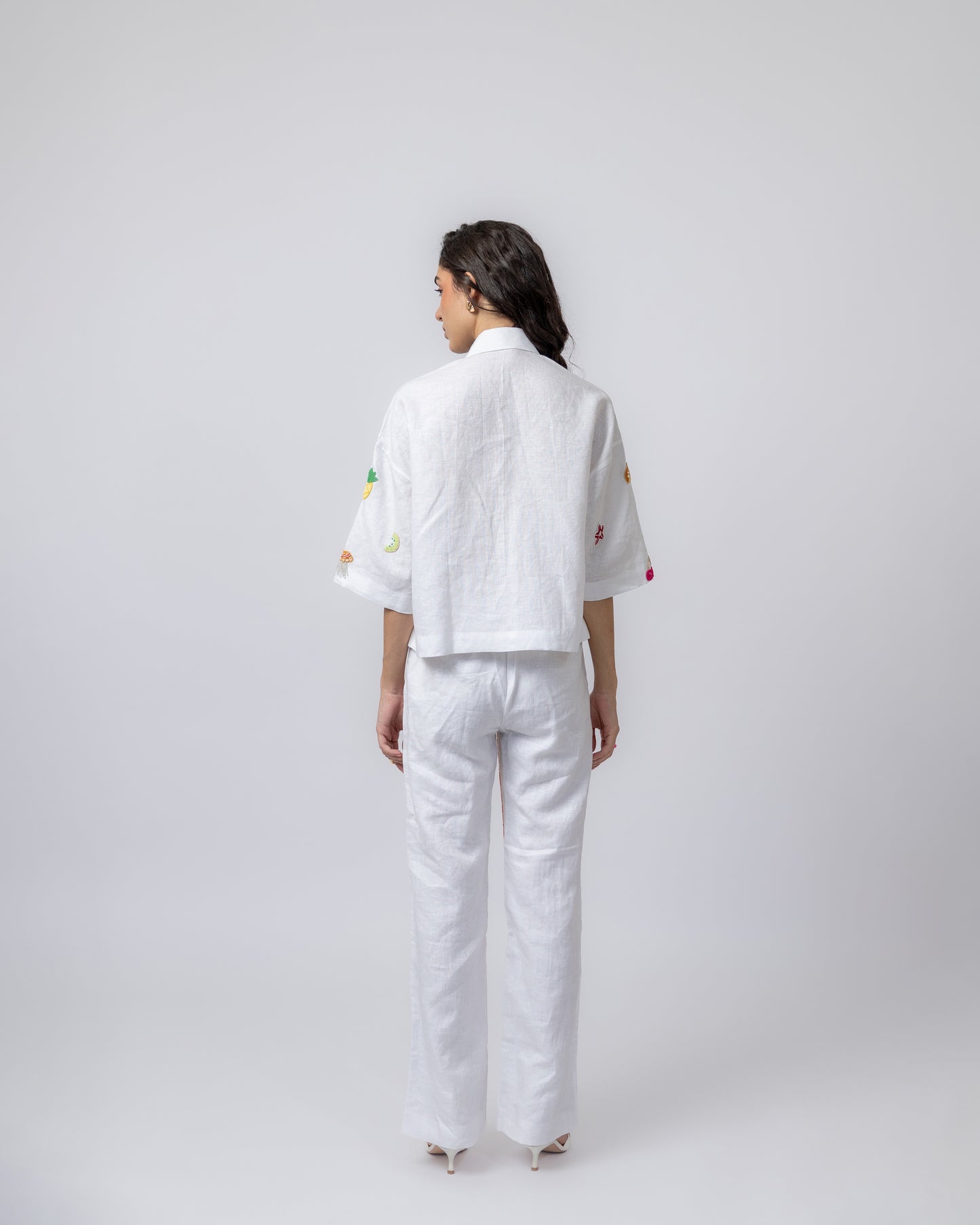 100% Linen hand-beaded shirt