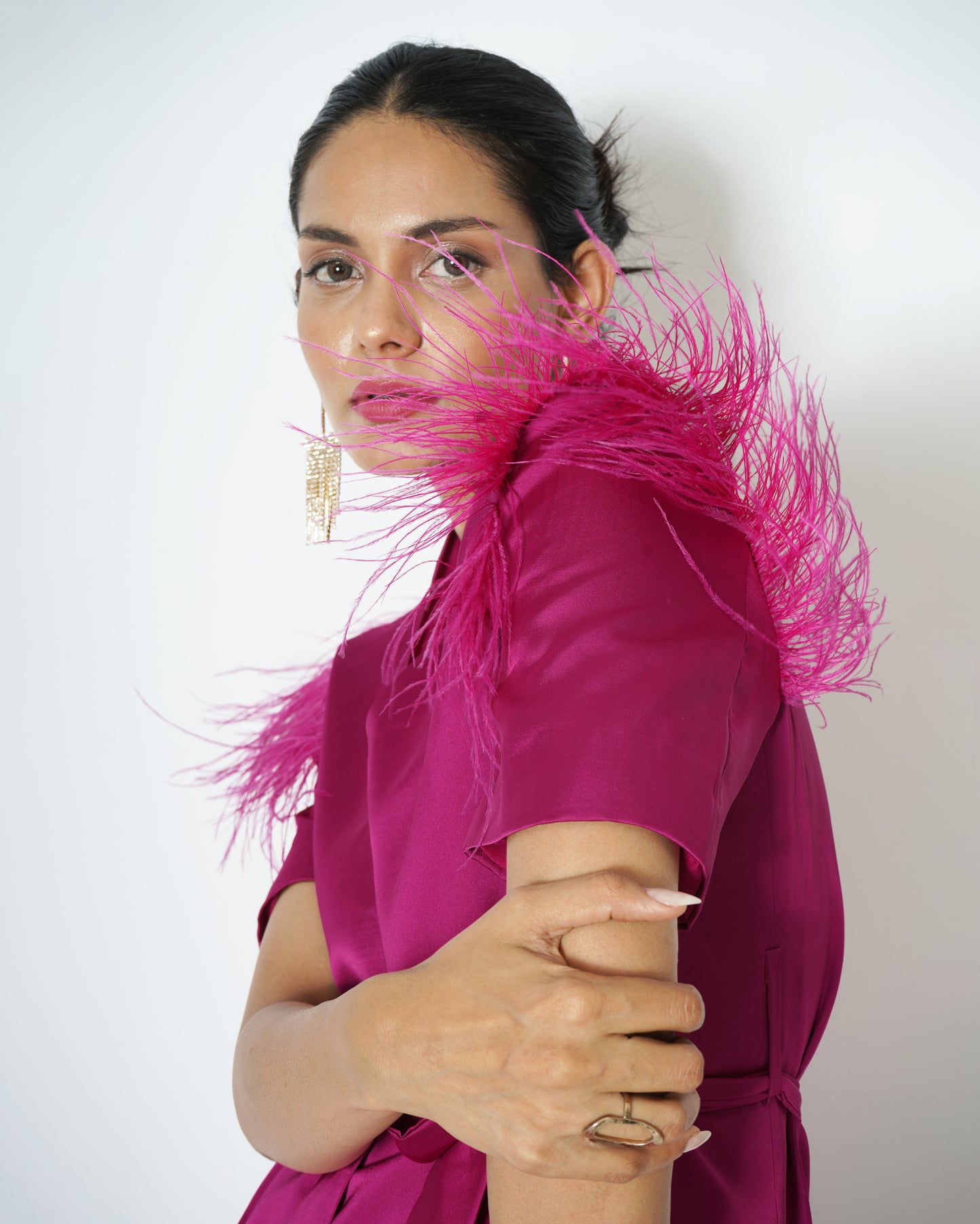 High-waisted jogging trousers