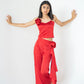 Flower detail trousers