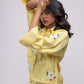 100% linen shirt with floral hand-embroidery