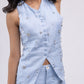 100% linen waistcoat & high-waisted trousers co-ord