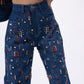 High-waisted multi-embellished denim jeans