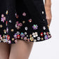 Multi-colour sequinned denim mini dress