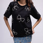 T-shirt with embellished bows