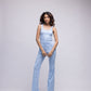 Ribbed top with embellishments
