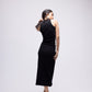 Ribbed embellished midi skirt