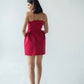 Halter-neck mini dress with flower detail