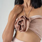 Flower detail cropped top