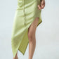 Asymmetric midi skirt