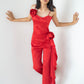Flower detail trousers