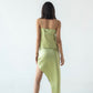 Asymmetric midi skirt