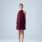 Silk Chiffon Halter-Neck Mini Dress