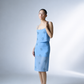 Hand-embellished organza midi skirt