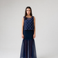 Midnight Veil Organza Vest & Dress Set