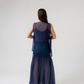 Midnight Veil Organza Vest & Dress Set