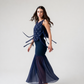 Midnight Veil Organza Vest & Dress Set