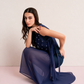 Midnight Veil Organza Vest & Dress Set