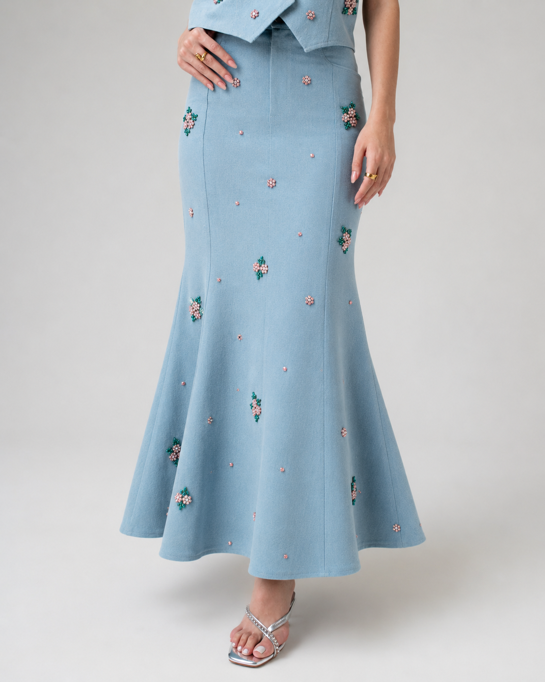 Rosalie Crystal Denim Waistcoat