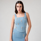 Cascade Crystal Denim Corset