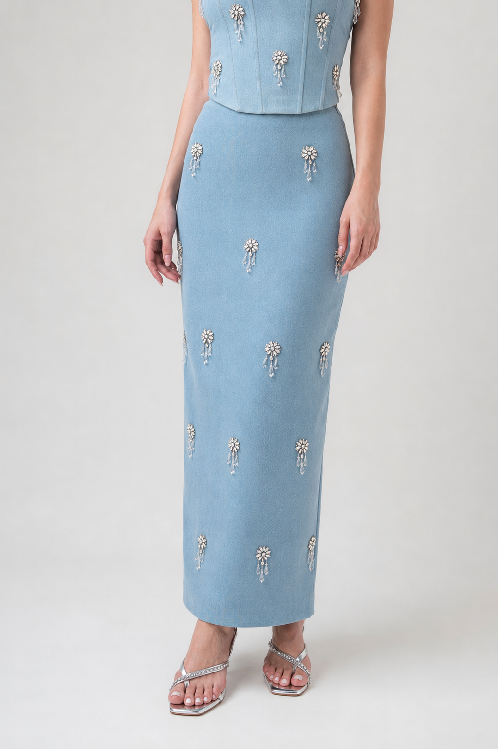 Cascade Crystal Denim Co-ord Set