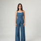 Cherry embroidered shoulder straps top