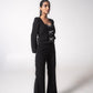Full-sleeved glitter jacket with shiny bows