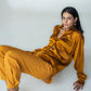 High-waisted carrot-fit trousers
