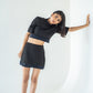 Asymmetric mini skirt