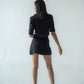 Asymmetric mini skirt