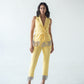 Rhinestone chain detail waistcoat with scalloping