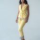 Rhinestone chain detail waistcoat with scalloping