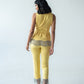 Rhinestone chain detail waistcoat with scalloping