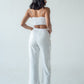 Hand-embellished loose fitted cargo trousers