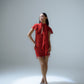 Silk chiffon top with scarf detail