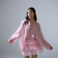 Silk chiffon tiered mini skirt