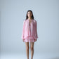 Silk chiffon embellished flowy blouse