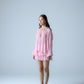 Silk chiffon embellished flowy blouse