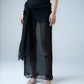 Silk chiffon embellished maxi skirt