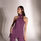 Silk chiffon halter top