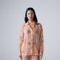 Hand-embellished organza shirt
