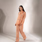 Hand-embellished organza trousers