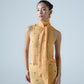 Silk chiffon top with scarf detail