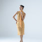 Silk chiffon midi skirt
