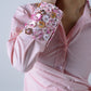 Hand-embellished draped shirt